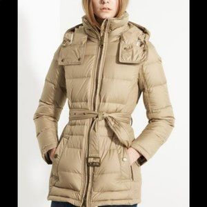Burberry Brit tan Belted down coat XS
